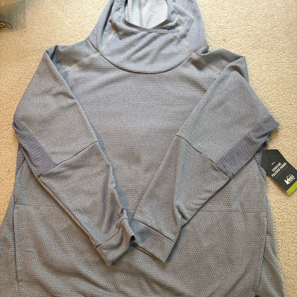 REI Coop Women’s 3X Waffle Athletic Fit Hoodie Pullover Gray NWT